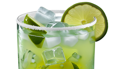 mojito cocktail isolated on white background