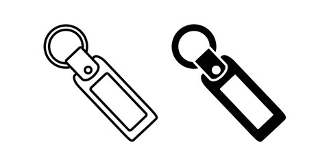 Key chain set icon isolated on white background.