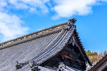 Naklejka premium 秋の青空｜宝福寺