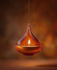 Modern Hanging Glass Oil Lamp with Warm Flame Premium Authentic Decor for Cozy Indoor Lighting and Summer Festival Ambiance Marketing Content