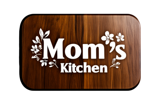 Decorative wooden sign for a cozy kitchen with floral accents