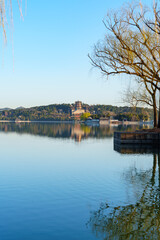 Distant View of the Tower of Buddhist Incense in Summer Palace, Beijing, China