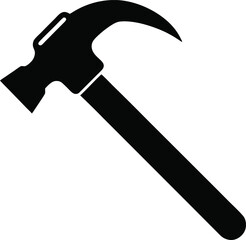 Hammer claw style black color icon vector isolated on white background