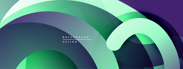 Abstract fluid shapes overlap. Gradient colors create dynamic composition. Modern design element for backgrounds, presentations.