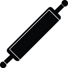 Rolling pin horizontal black color icon vector isolated on white background