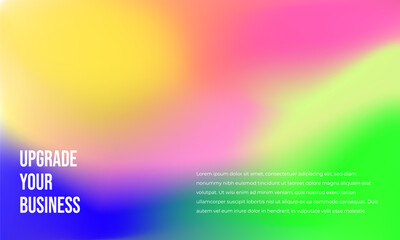 Abstract blurred gradient mesh background in bright modern colors. Colorful smooth banner template. Easy editable soft colored vector illustration