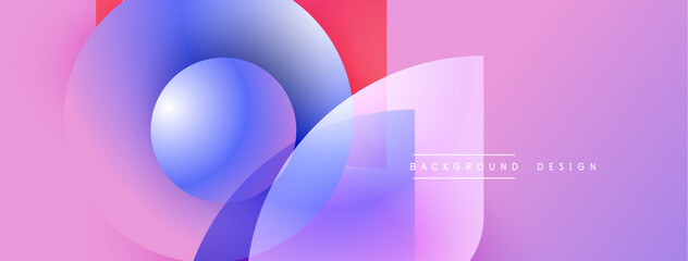 Abstract shapes, vibrant colors blend. Pink, purple, blue create dynamic composition. Modern design element for backgrounds, presentations.