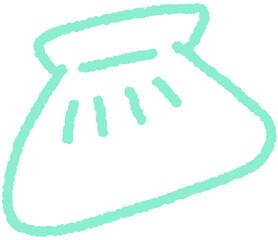 Cute hand drawn seashell line illustration