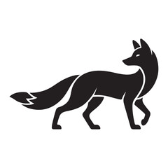 Fox Silhouette Vector Illustration Design