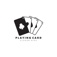 Playing card logo Design Simple, Poker Card Logo Vector