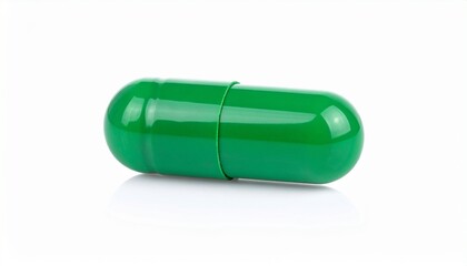 Green capsule pill