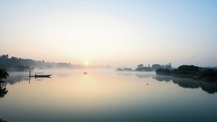 Obraz premium sunrise over the river