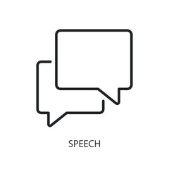 Speech thin line vector icons.