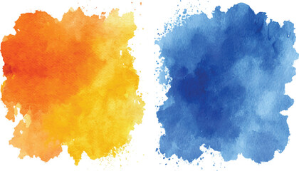 colorful watercolor vector design and transparent background