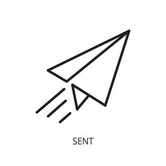 Sent thin line vector icons.