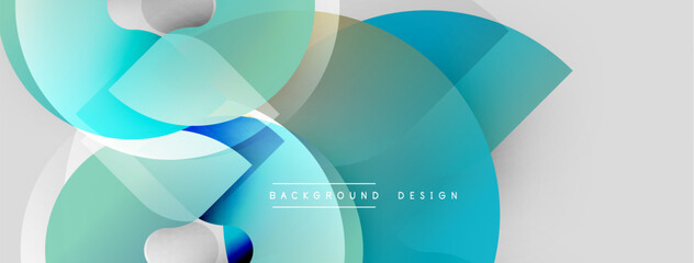 Abstract fluid shapes, teal hues, silver accents. Modern design elements create dynamic visual flow. Minimalist composition, clean aesthetic.