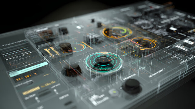graphic control panel corrupted with shifting dials and phantom tooltips