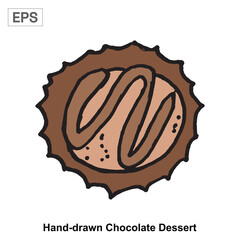 Hand-drawn Chocolate Dessert Illustration
