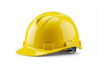 Bright yellow hard hat providing safety equipment for construction works