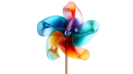 colorful pinwheel isolated on white