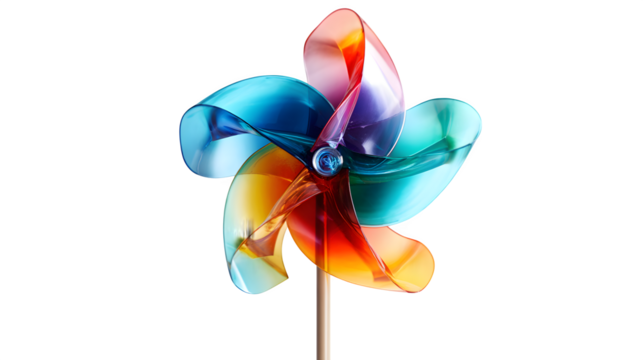 colorful pinwheel isolated on white