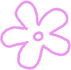 Cute hand drawn flower line illustration