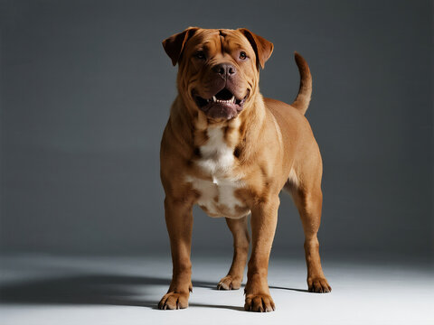 Full-Body Tosa Inu in Firm Stance - Tosa Inu japon&eacute;s en actitud firme y cuerpo completo