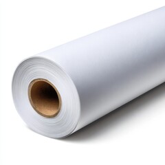 Fototapeta premium Roll of white paper isolated on white background