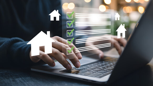 Seamlessly manage your property portfolio with intuitive digital checklists and house icons, empowering efficient real estate decisions.