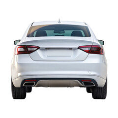 Naklejka premium car back view isolated on transparent white background, clipping path