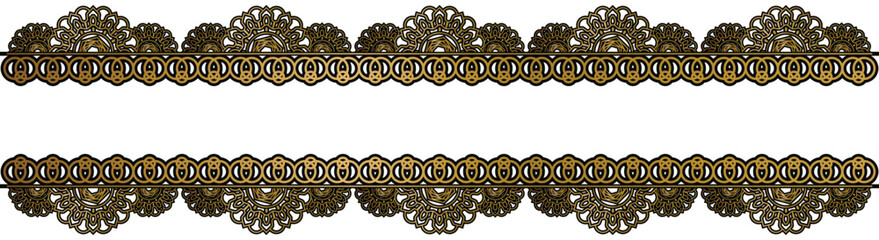 Luxury mandala floral border element ornament graphic