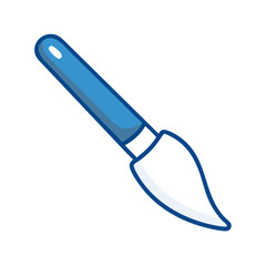 Fototapeta premium Gardening tool with blue handle for planting and digging 