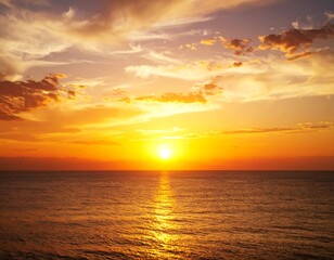 Obraz premium Sunset over the ocean