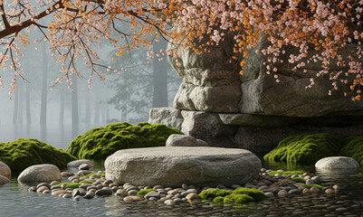 Streamside Stone Base for Product Show