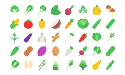 Vegetable Icon Set - Modern web icon set. Outline icons collection. Simple vector illustration.