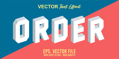 Order sign editable text effect font style