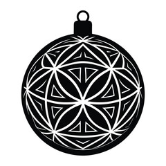 Fototapeta premium Christmas ball ornament vector illustration.