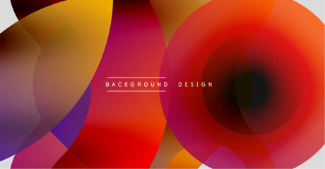 Obraz premium Abstract colorful circles overlap, creating vibrant gradients. Modern design element for backgrounds, presentations.
