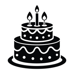 birthday cake vector illustration