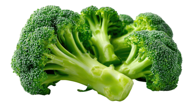 Vibrant Broccoli: A cluster of fresh broccoli florets displays a verdant green hue, emphasizing the natural texture of a healthy, fresh vegetable.