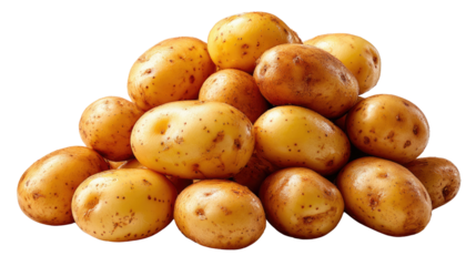 Golden Pile: A vibrant collection of fresh potatoes, artfully arranged, evoking the rustic charm of harvest, a tribute to culinary simplicity.
