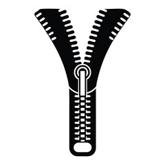 zipper isolated on white background