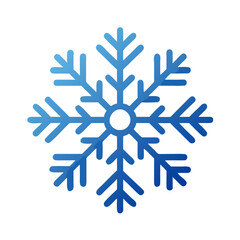 Fototapeta premium A delicate blue snowflake with intricate details isolated on white background