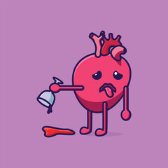 Simple No Cheers for Wine cartoon vector illustration Collection of Interational Heart Day concept icon isolated