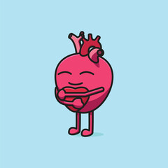Simple Self Love Starts from the Heart cartoon vector illustration Collection of Interational Heart Day concept icon isolated