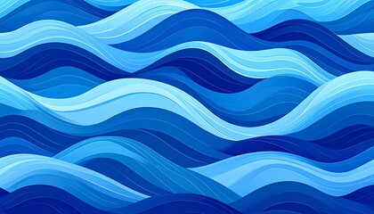Fototapeta premium Abstract Blue Ocean Waves Pattern.