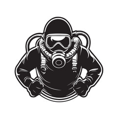 Vector illustrations of various diving styles, depicting diving techniques and poses.