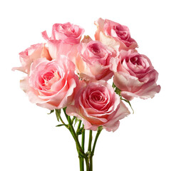 Delicate Pink Rose Flower Arrangement PNG Cutout