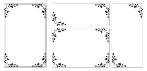 Corner frame, Set of vintage frames, frame for picture. Set of Decorative vintage frames and borders