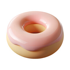 Delicious Donut with Pink Frosting Sweet Treat Baked Good.